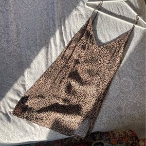 Reformation Marlowe Dress in Leopard (Size L)